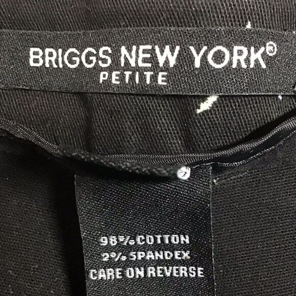 Briggs New York Shorts Size 6P Black W/ Flowers - Picture 2 of 4